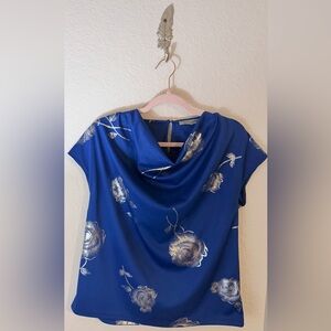 Blue Floral Women's Top